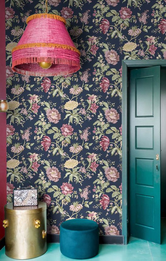 Tapete, schwarz, Blumen, 8308, Blooming Garden 2, Parato by Cristiana Masi