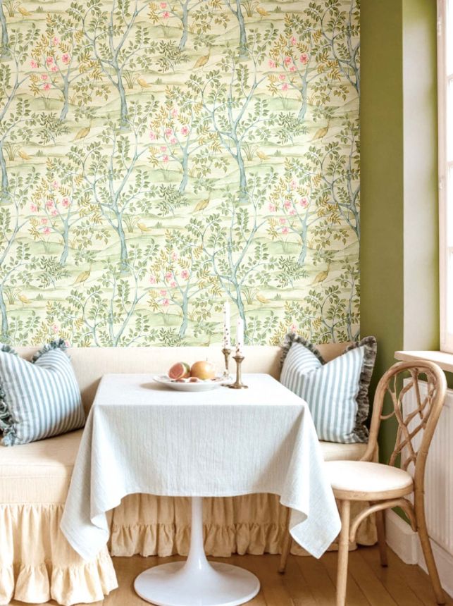 Tapete, grün, Bäume, Vögel, 8317, Blooming Garden 2, Parato by Cristiana Masi