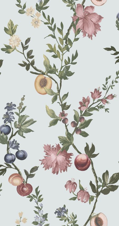 Tapete, blau, Zweige, Blumen, 142343, Allurium, Graham Brown Premium