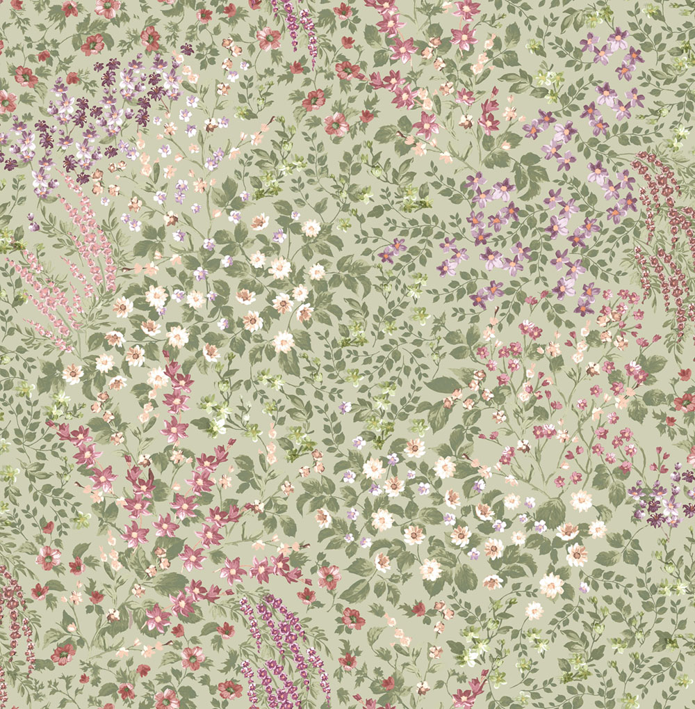 Tapete, grün, Blumen, 142355, Allurium, Graham Brown Premium