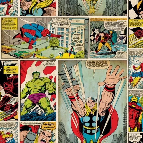 Tapete Marvel, Papiertapete 70-264, Marvel Comics Strip , Kids@Home 6, Graham & Brown