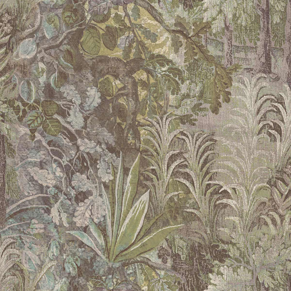 Tapete, grün, braun, Pflanzen, Blätter, 5825, Jaipur, Parato by Cristiana Masi