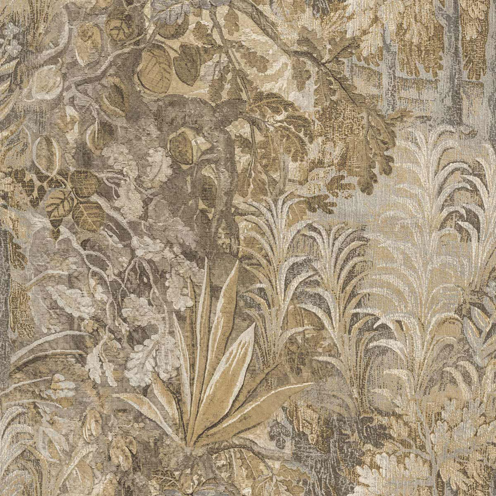 Tapete, beige, grau, Pflanzen, Blätter, 5829, Jaipur, Parato by Cristiana Masi