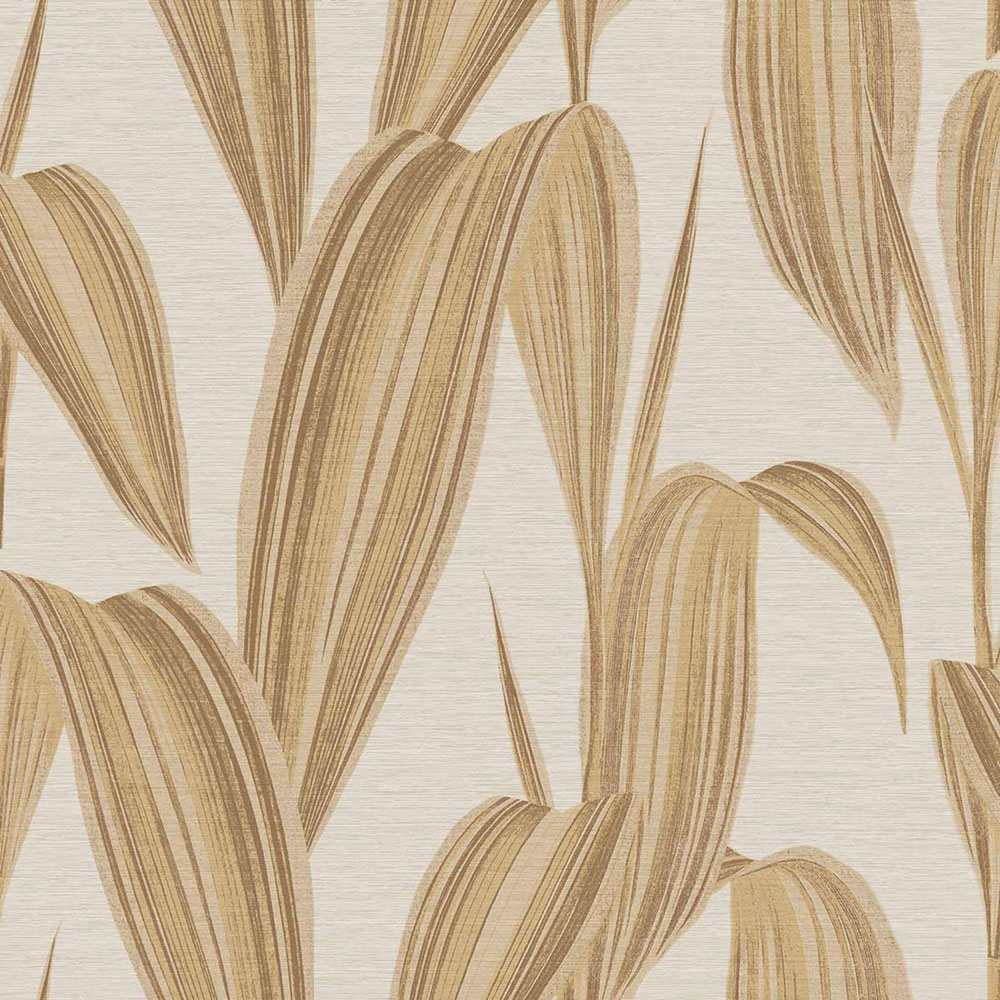 Tapete, beige, braun, Blätter, 5833, Jaipur, Parato by Cristiana Masi