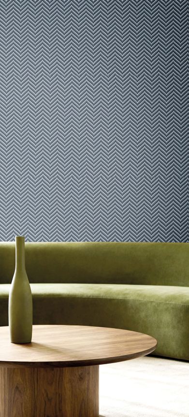 Geometrische Tapete, blau, 7779, Agora, Parato by Cristiana Masi