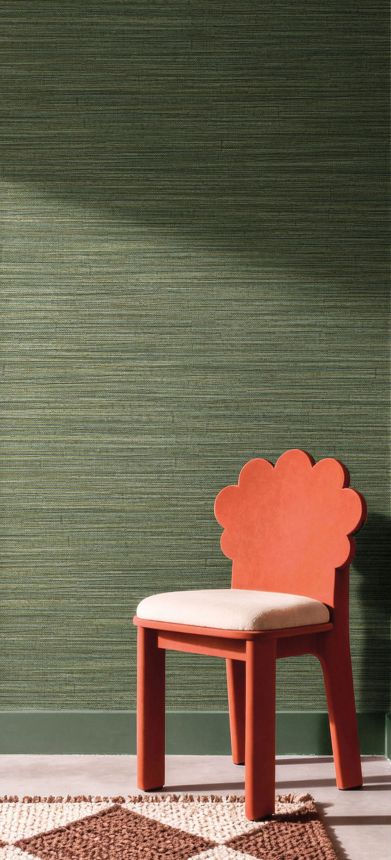 Tapete, grün, grau, Stoffoptik, 5895, Jaipur, Pigmenta, Parato by Cristiana Masi