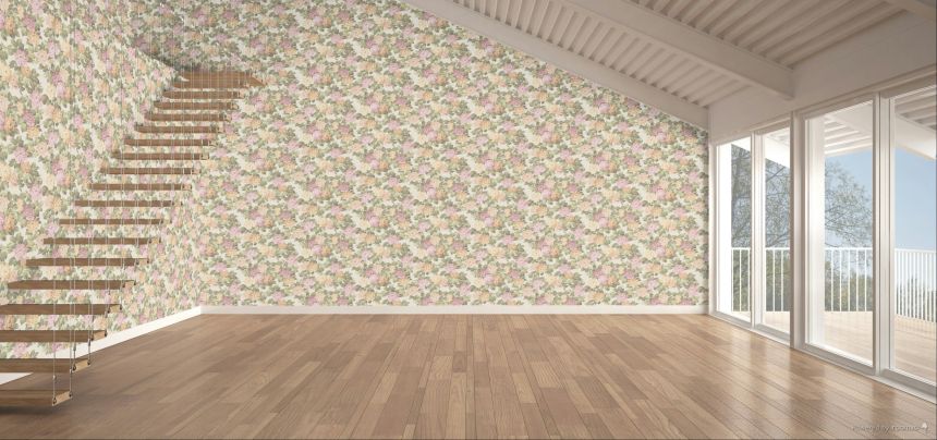 Blumentapete, rosa, grün, 7714, Agora, Parato by Cristiana Masi