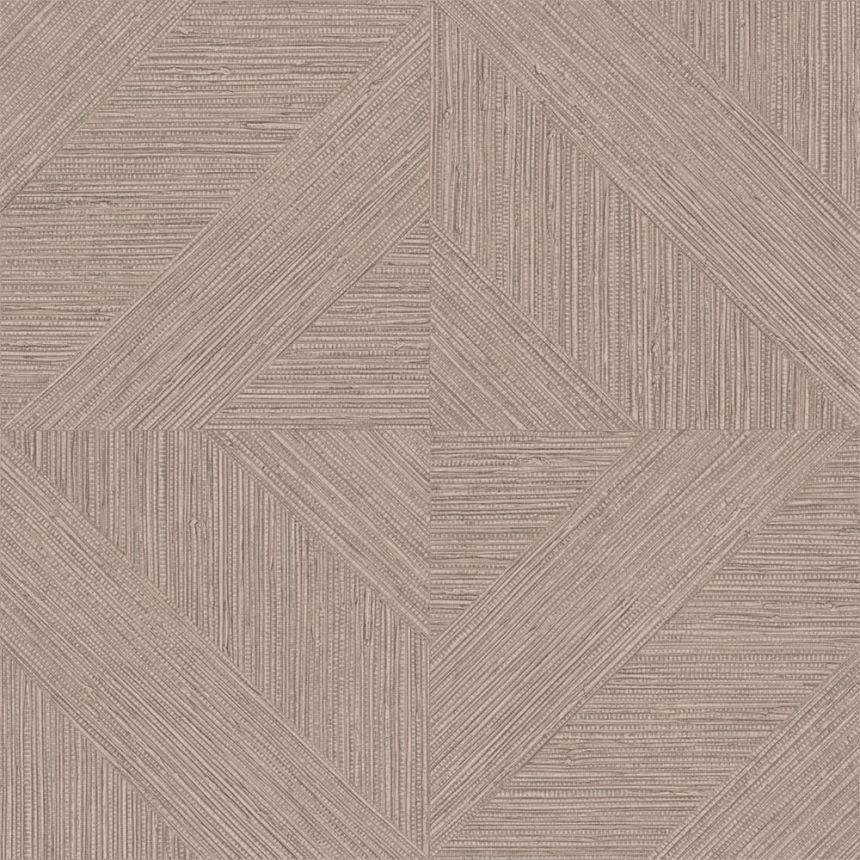 Tapete, Parkettmuster, Mattenstruktur, Braun, Grau, IM28014, Imani, Decoprint