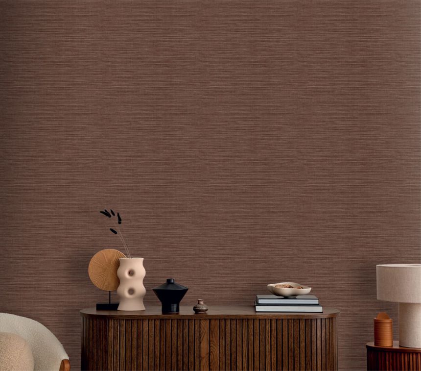 Tapete, Stoffoptik, Rot, Braun, IM28041, Imani, Decoprint