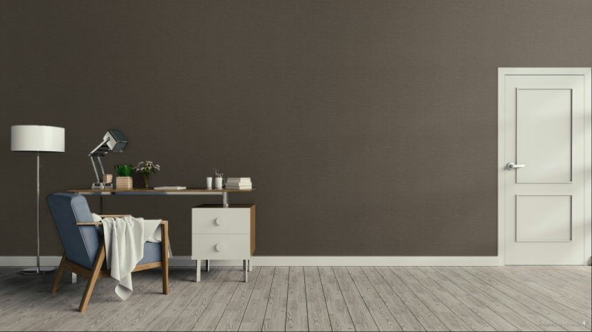Luxustapete, Mattenoptik, Braun, Silber, IM28056, Imani, Decoprint