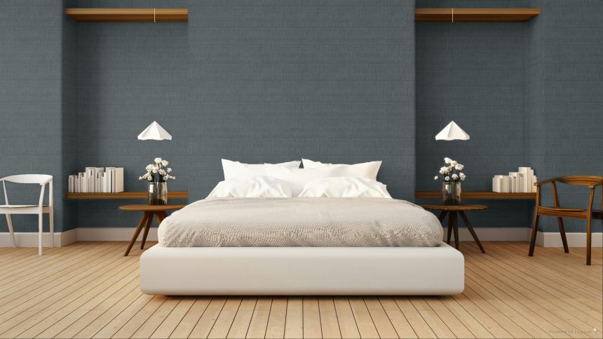 Tapete, Blau, Kreppstoff-Optik, TN29034, Terra Nova, Decoprint