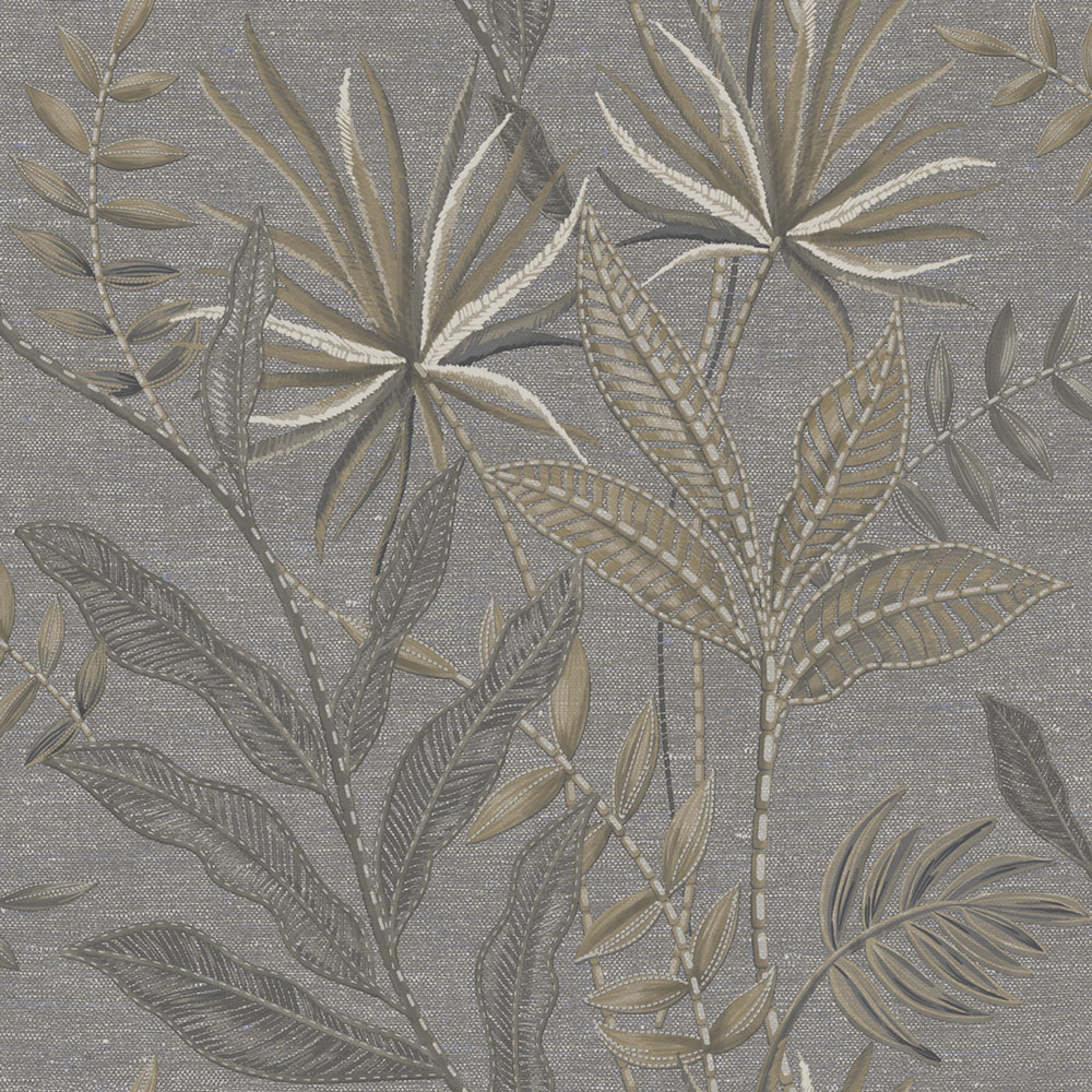 Tapete, Schwarz, Braun, Blätter, TN29084, Terra Nova, Decoprint
