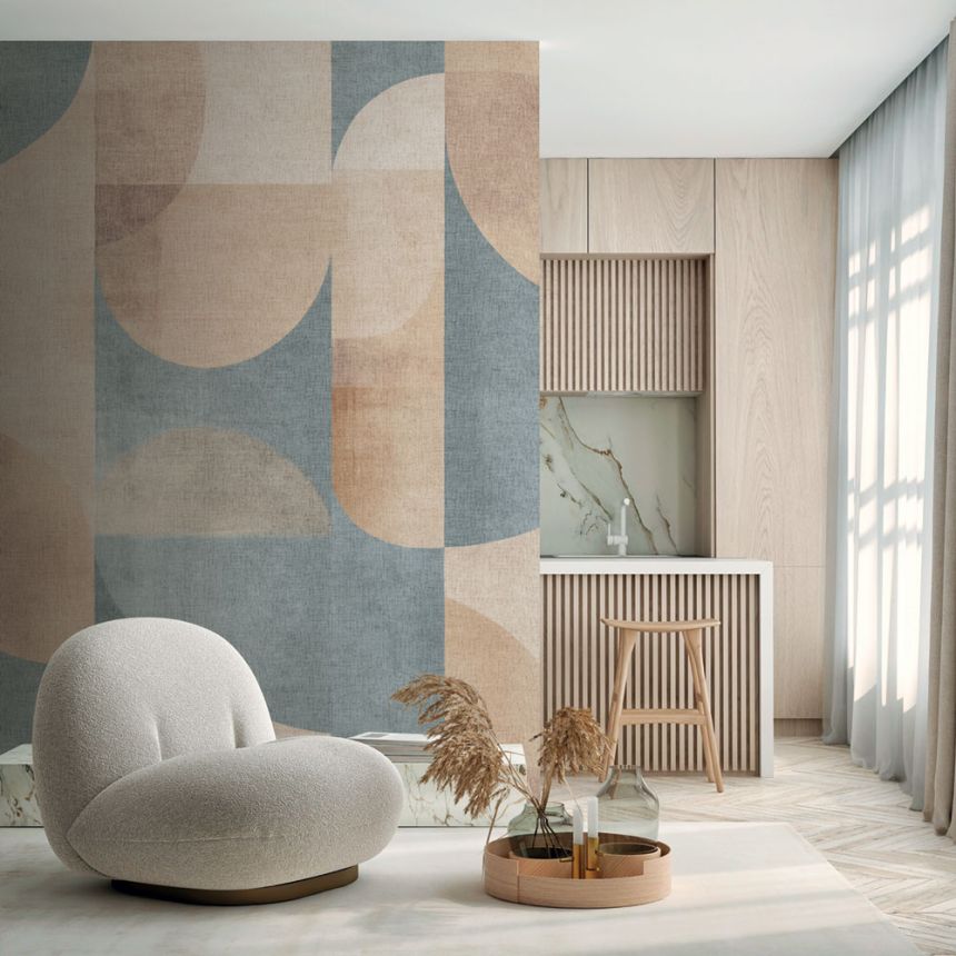 Fototapete, Blau, Beige, Muster, TND29092, Terra Nova, Decoprint