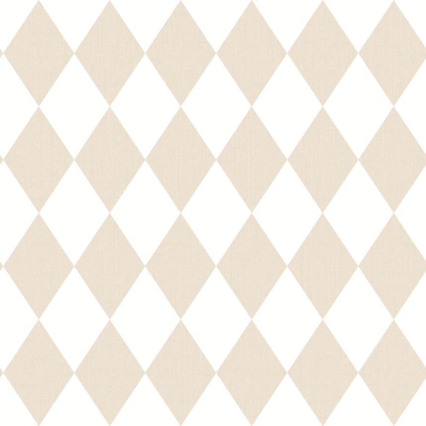 Tapete, beige, weiß, Rauten, 4446, Momi, Parato by Cristiana Masi