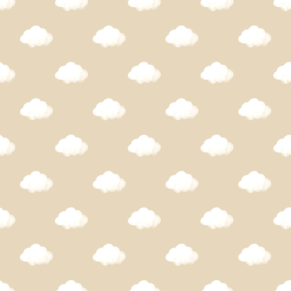 Tapete, beige, weiß, Wolken, 4458, Momi, Parato by Cristiana Masi