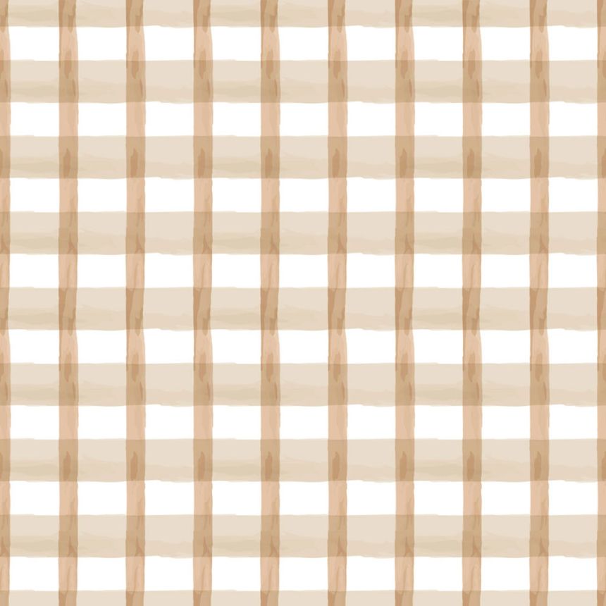 Tapete, braun, weiß, kariert, 4477, Momi, Parato by Cristiana Masi