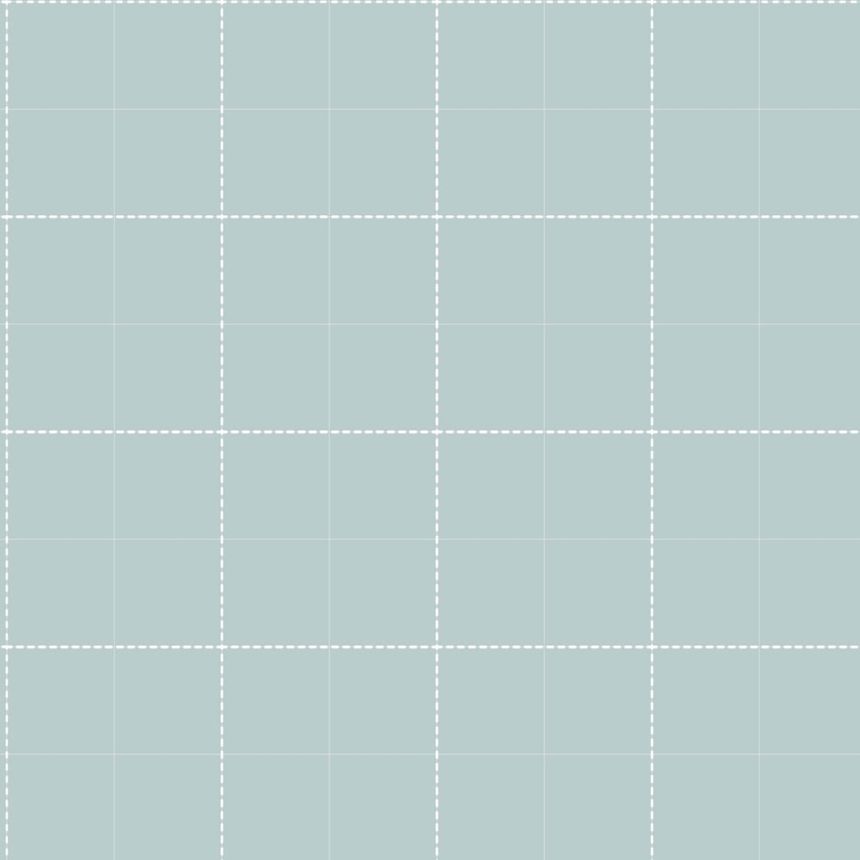 Tapete, hellblau, weiß, kariert, 4482, Momi, Parato by Cristiana Masi