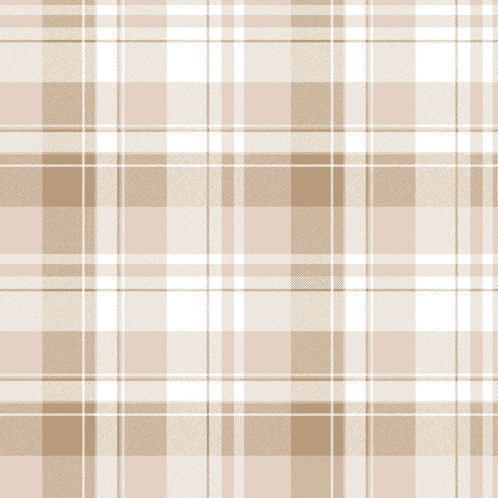 Tapete, braun, beige, karierte Stoffoptik, 4491, Momi, Parato by Cristiana Masi