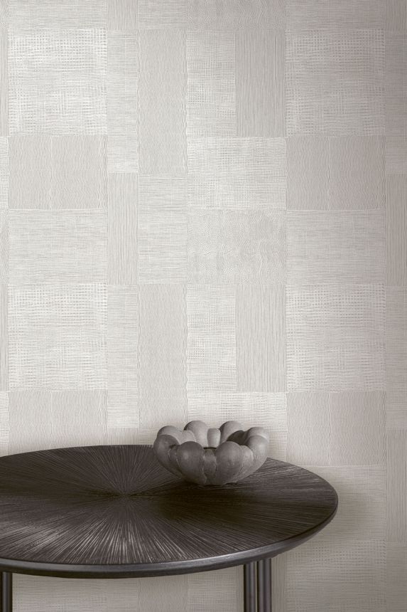 Tapete, grau, silber, Muster, TRA203, Traces, Masureel