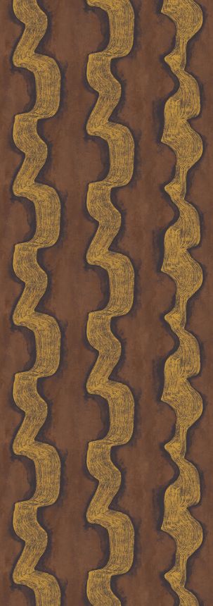 Fototapete, gold, braun, Wellen, DGTRA302-260, Traces, Masureel