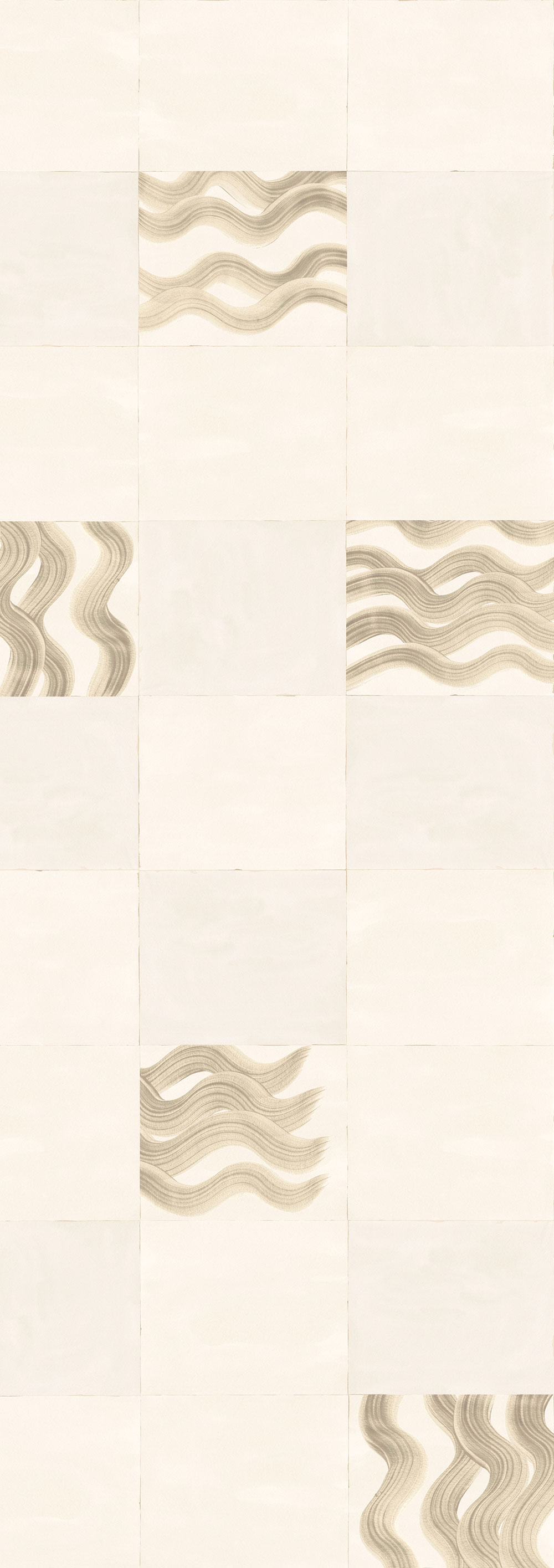 Fototapete, beige, grau, Wellen in Quadraten, DGTRA6013-300, Traces, Masureel