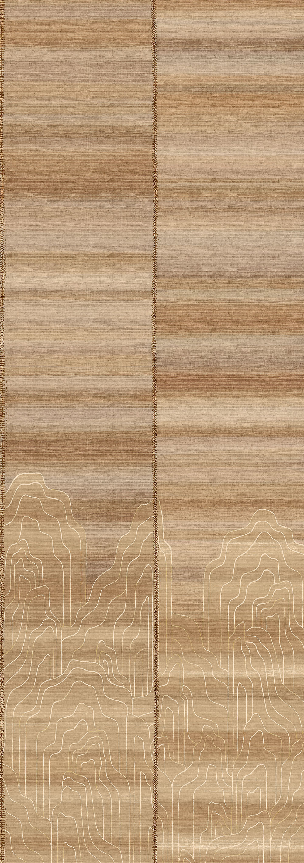 Fototapete, beige, braune Streifen, DGTRA8012-300, Traces, Masureel