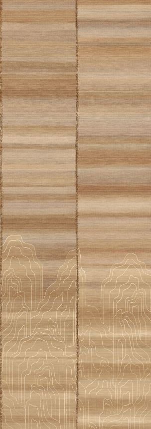 Fototapete, beige, braune Streifen, DGTRA8012-300, Traces, Masureel