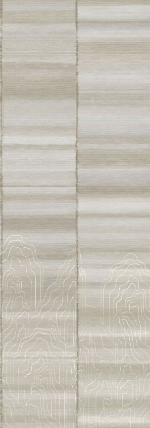 Fototapete, beige, graue Streifen, DGTRA8032-260, Traces, Masureel