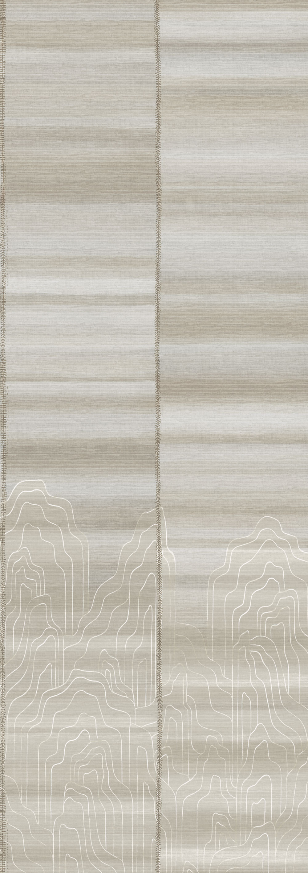 Fototapete, beige, graue Streifen, DGTRA8032-300, Traces, Masureel