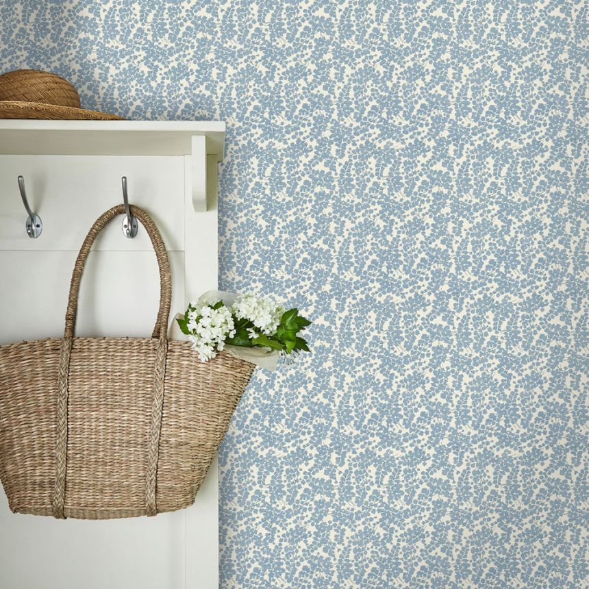 Tapete, Blau, Weiß, Blätter, 122743, Laura Ashley 4