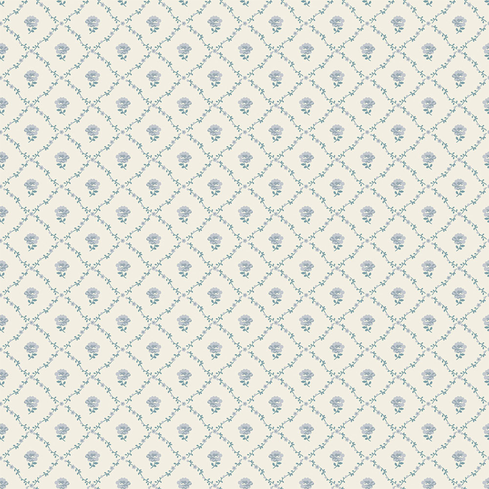Tapete, Blau, Weiß, Rosen, 122745, Laura Ashley 4