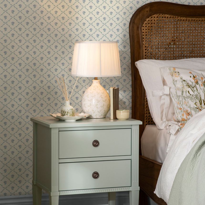 Tapete, Blau, Weiß, Rosen, 122745, Laura Ashley 4
