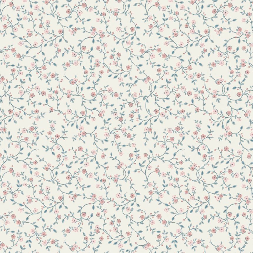 Tapete, Blau, Rosa, Blumen, 122749, Laura Ashley 4