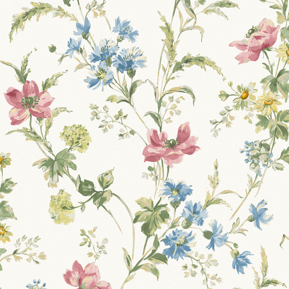 Tapete, Weiß, Rosa, Mohnblüten, 127407, Laura Ashley 4