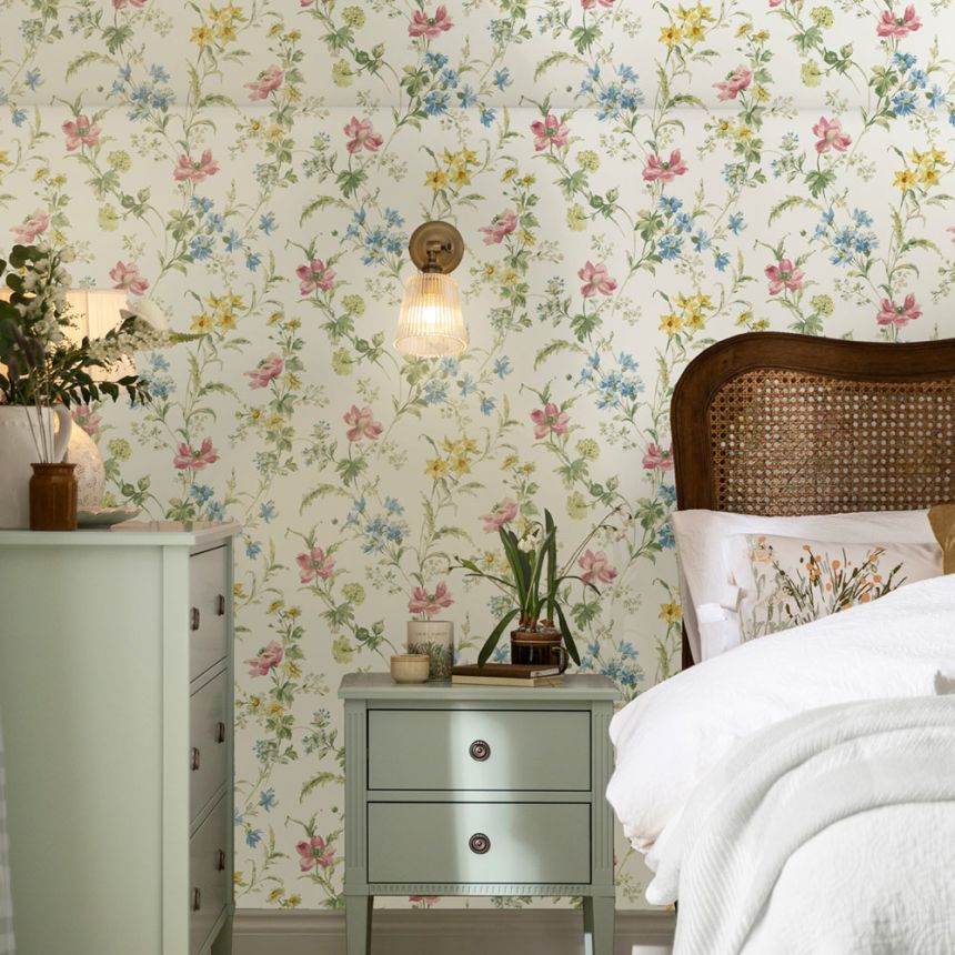 Tapete, Weiß, Rosa, Mohnblüten, 127407, Laura Ashley 4