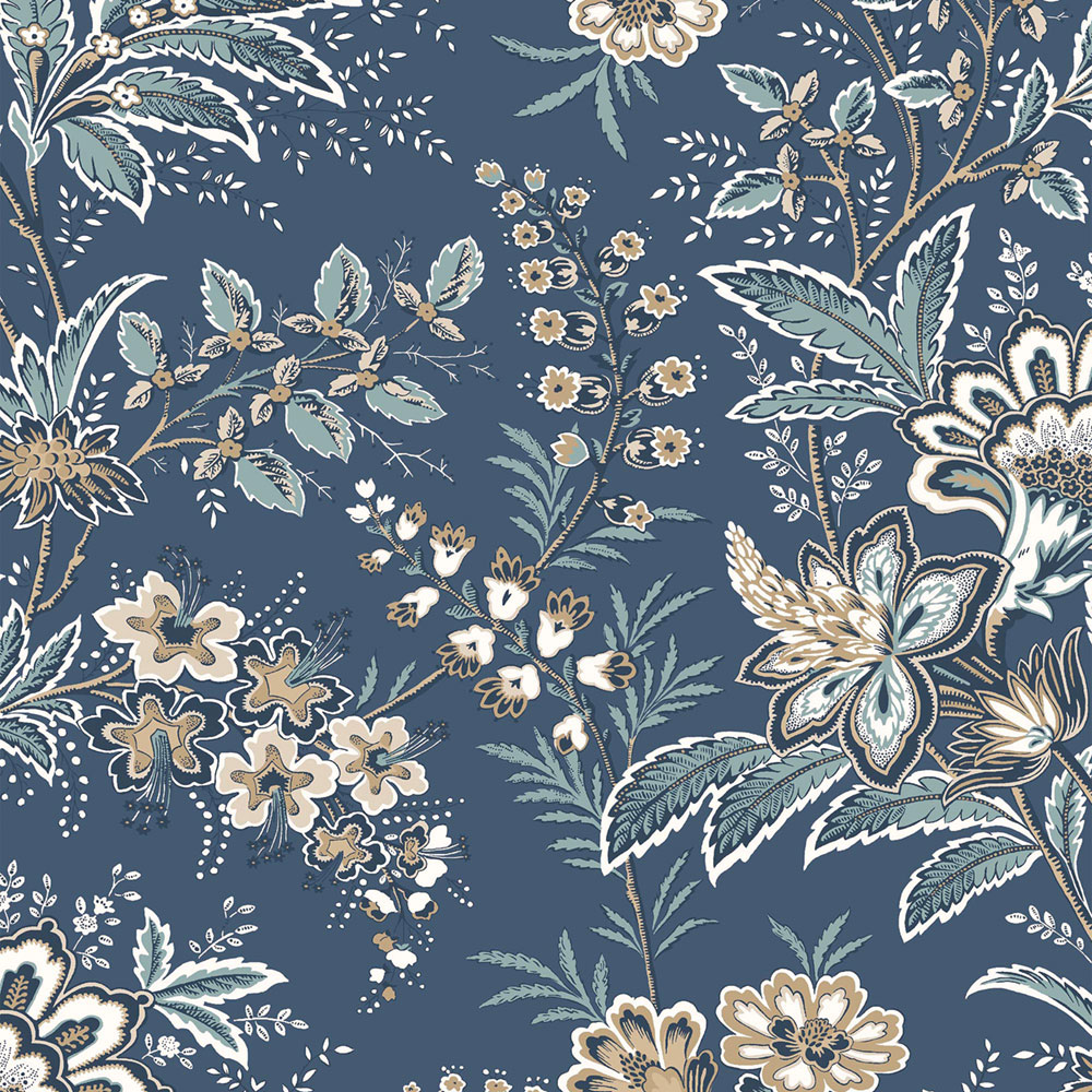 Tapete, Blau, Beige, Blumen, 130097, Laura Ashley 4