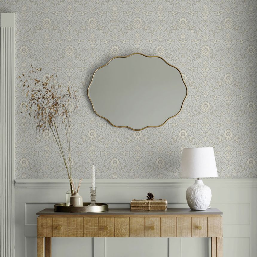 Blumentapete, Grün, Blau, 140322, Laura Ashley 4