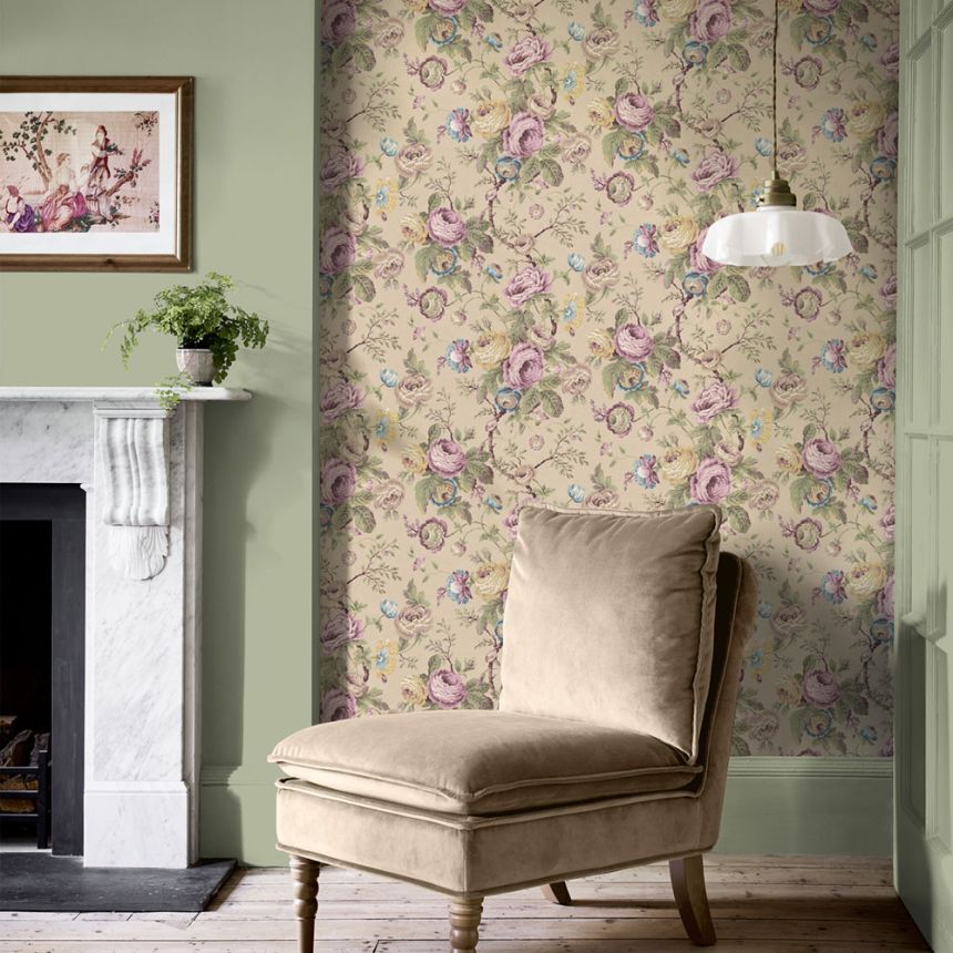 Tapete, Rosa, Grün, Blumenmuster, 140323, Laura Ashley 4