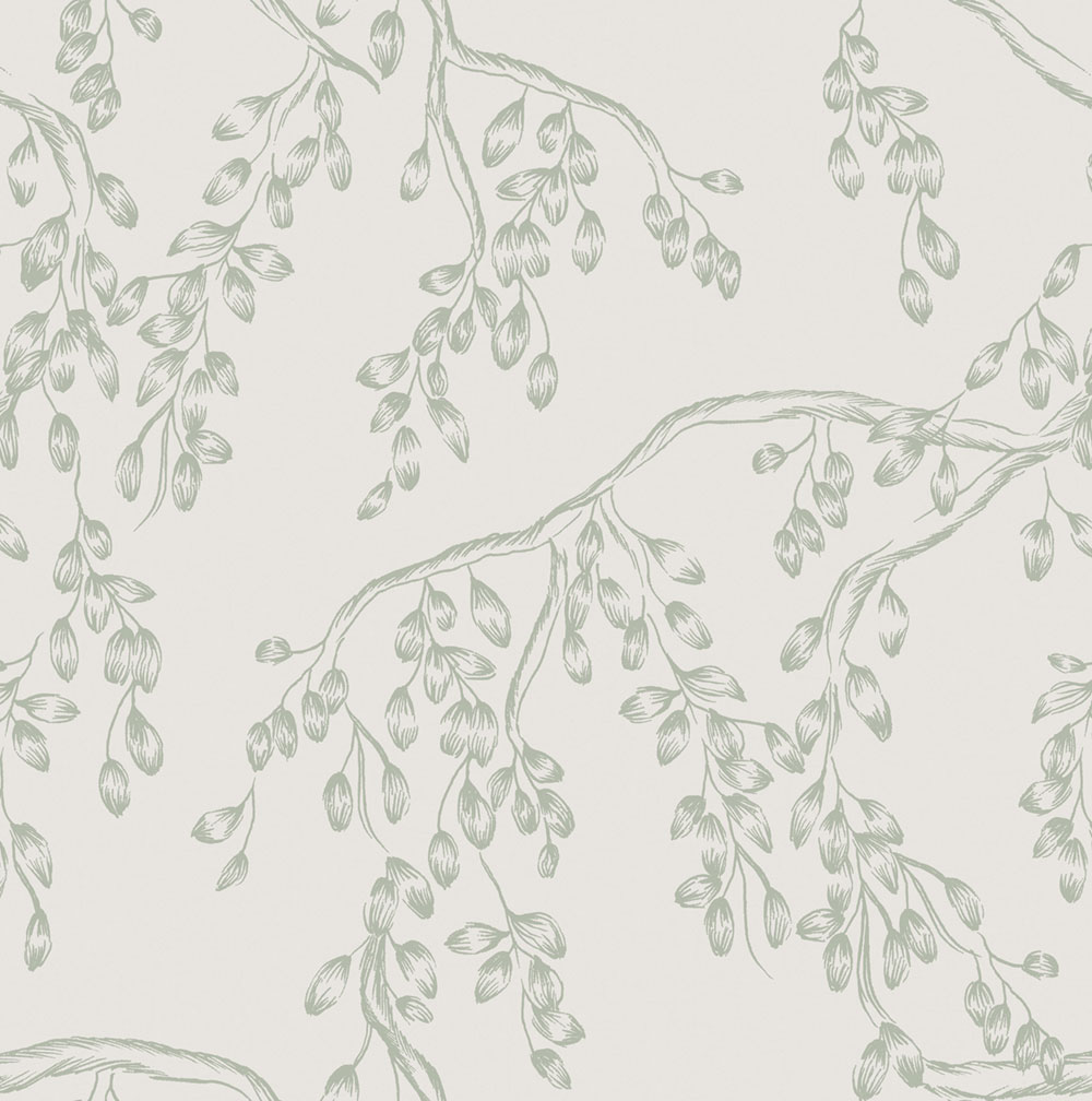 Tapete, Weiß-Grün, Zweige, 140333, Laura Ashley 4