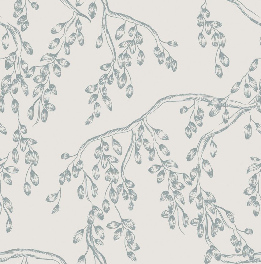 Tapete, Weiß-Blau, Zweige, 140334, Laura Ashley 4