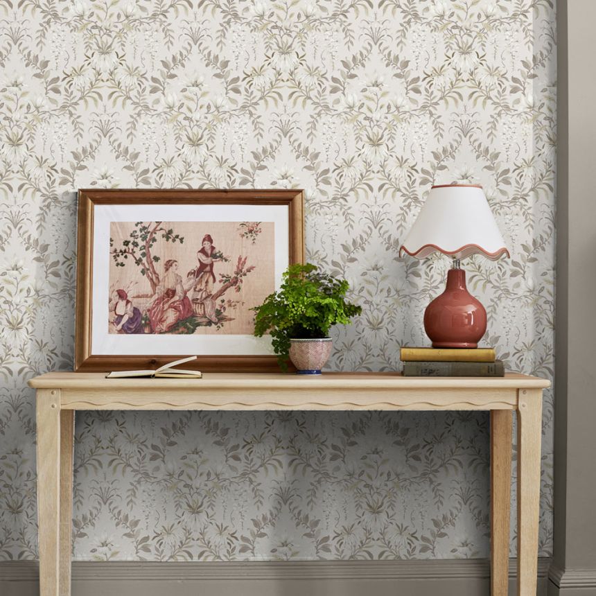 Blumentapete, Beige, Braun, 140335, Laura Ashley 4