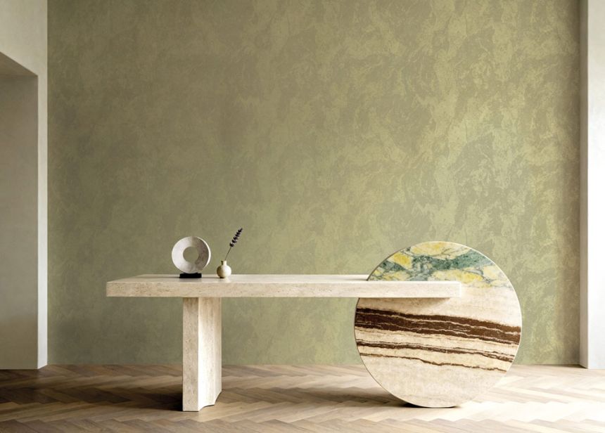 Tapete, grün, Stuckoptik, 6645, Metamorphosis, Pigmenta, Parato by Cristiana Masi