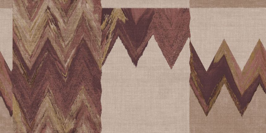 Geometrische Tapete, braun, beige, Stoffoptik, 6674, Metamorphosis, Parato by Cristiana Masi