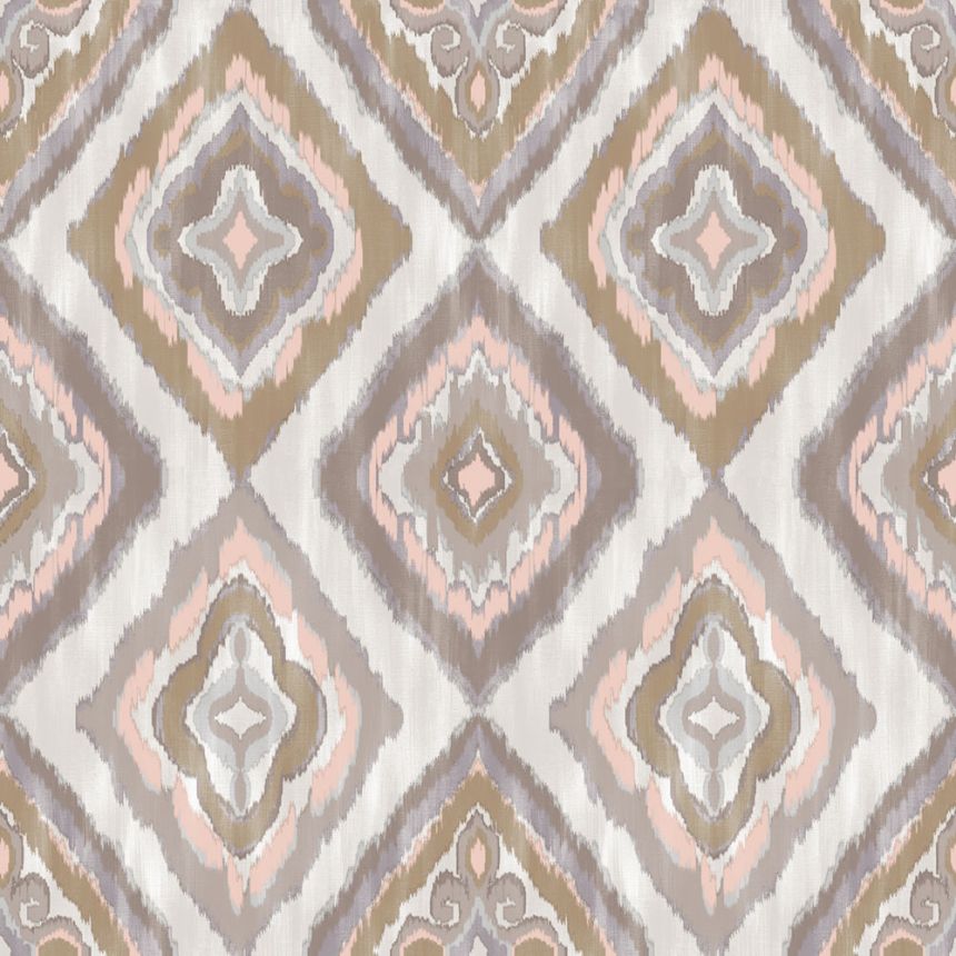 Tapete, rosa, grau, Stoffoptik, AU41403, Aurelia, Prestige Wallcoverings
