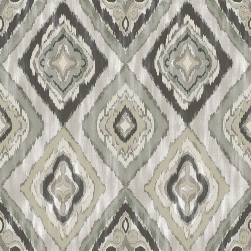 Tapete, schwarz, grau, Stoffoptik, AU41404, Aurelia, Prestige Wallcoverings