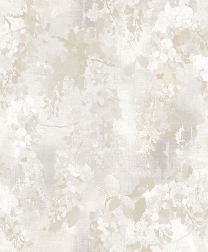 Tapete, weiß, beige, Blumen, Zweige, AU41601, Aurelia, Prestige Wallcoverings