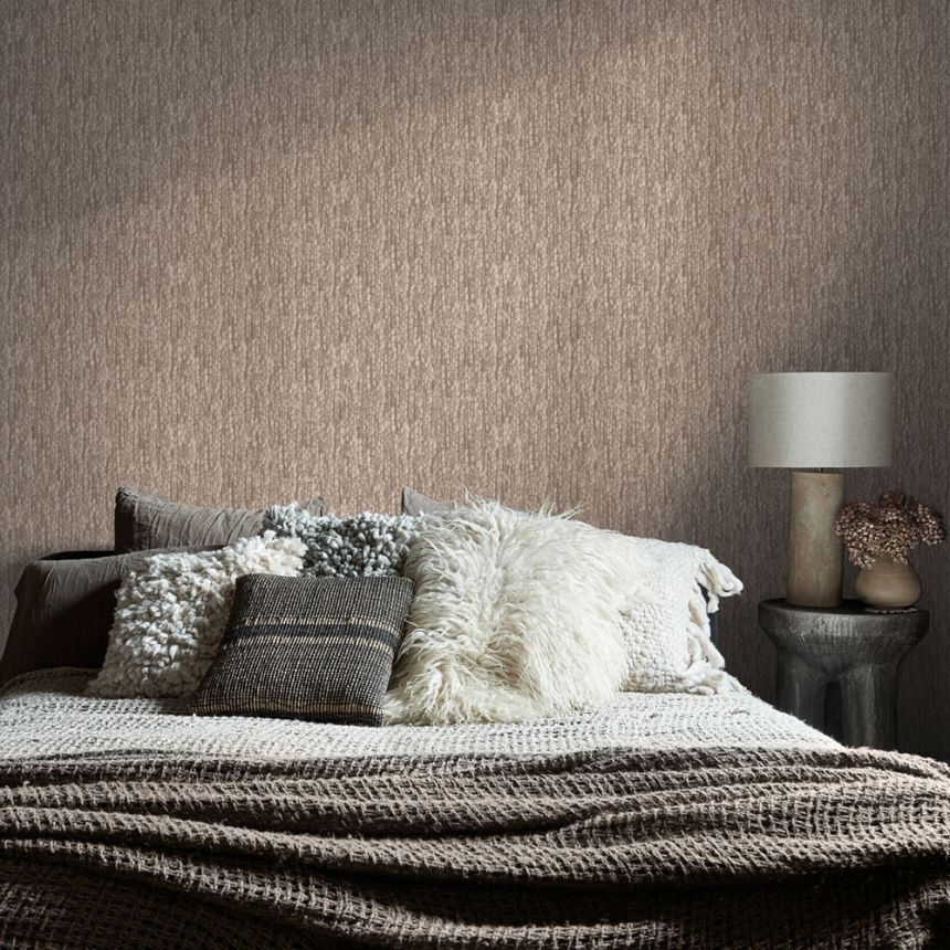 Tapete, braun, weiß, Strickoptik, 140082, Abigail Ahern vol.1