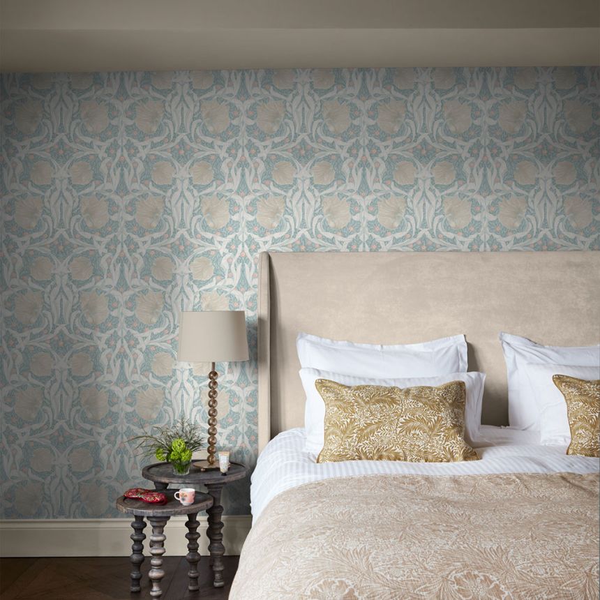 Tapete, Grün, Beige, Blumen, 140507, William Morris at Home vol. 2