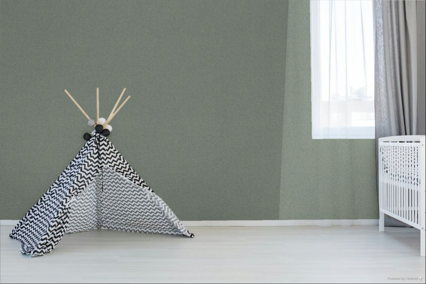 Vliestapete, grün, hellblau, melierte Stoffoptik, SF1112, Surfaces, Grandeco