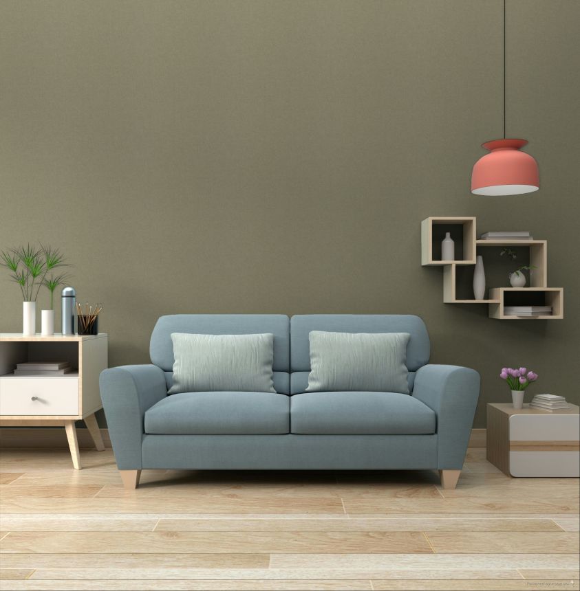 Vliestapete, graugrün, silber, grobe Stoffoptik, SF1208, Surfaces, Grandeco